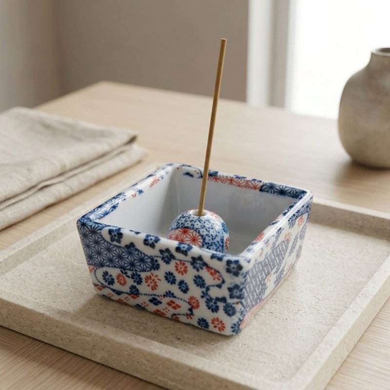 画像2: 美濃焼香立て　角型 (2)