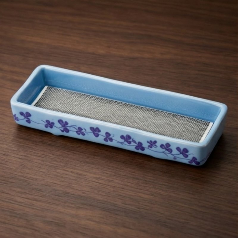 水色（クローバー柄）