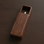 画像1: 塗香入　花梨製　プッシュ式 (1)