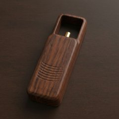 塗香入　花梨製　プッシュ式