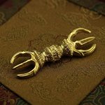 画像1: ミニ密教法具　三鈷杵（ミニ） (1)