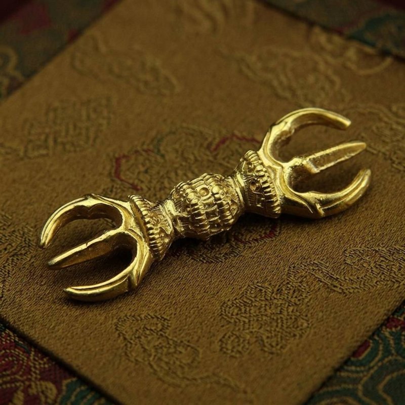 画像1: ミニ密教法具　三鈷杵（ミニ） (1)