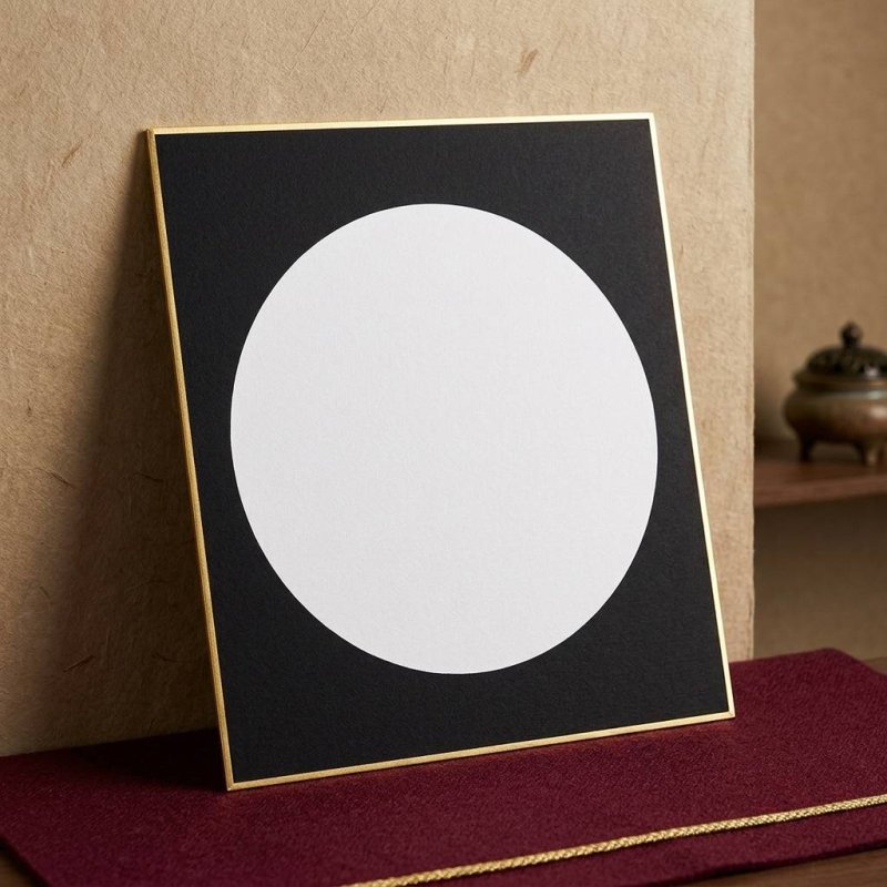 画像1: 仏画色紙　月輪 (1)