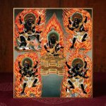 画像1: 仏画色紙　五大明王 (1)