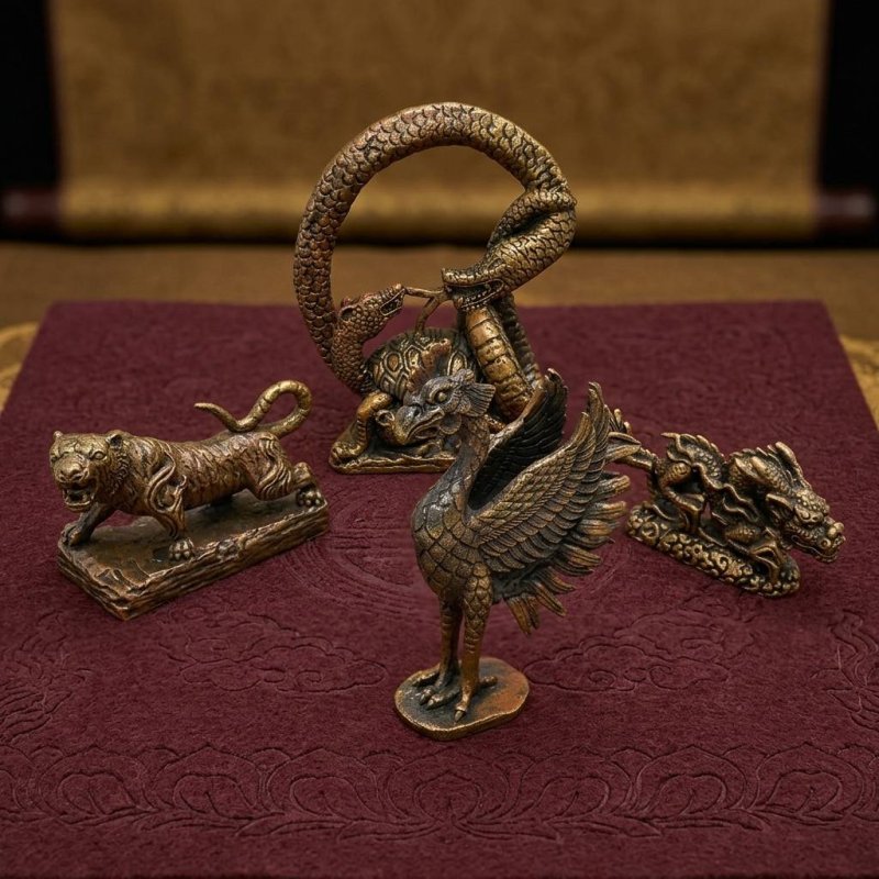 画像1: ミニ仏像　四神獣セット (1)