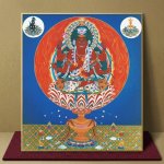 画像1: 仏画色紙　愛染明王 (1)