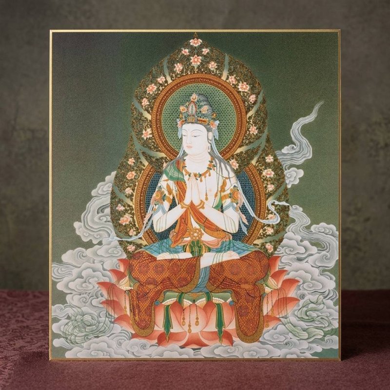 画像1: 仏画色紙　勢至菩薩 (1)