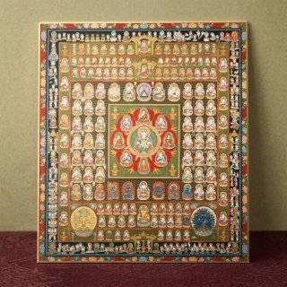 有名絵師の曼荼羅その2 仏画色紙 金剛界曼荼羅 - 香老舗 高野山大師堂