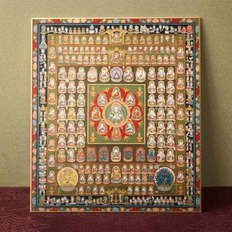 画像1: 仏画色紙　胎蔵界曼荼羅 (1)