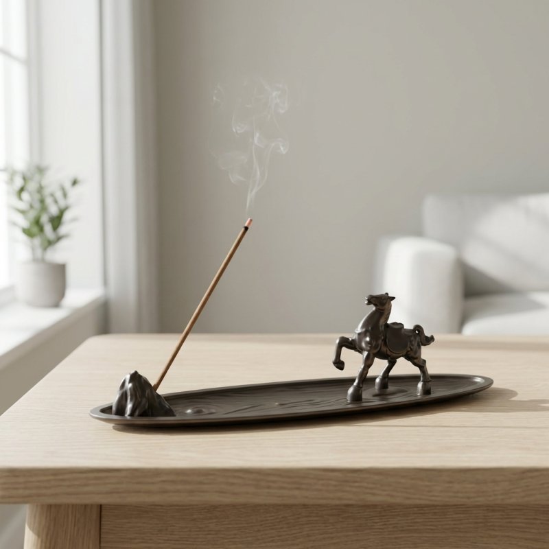 画像1: 香立て　馬（合金製） (1)