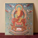 画像1: 仏画色紙　釈迦如来 (1)