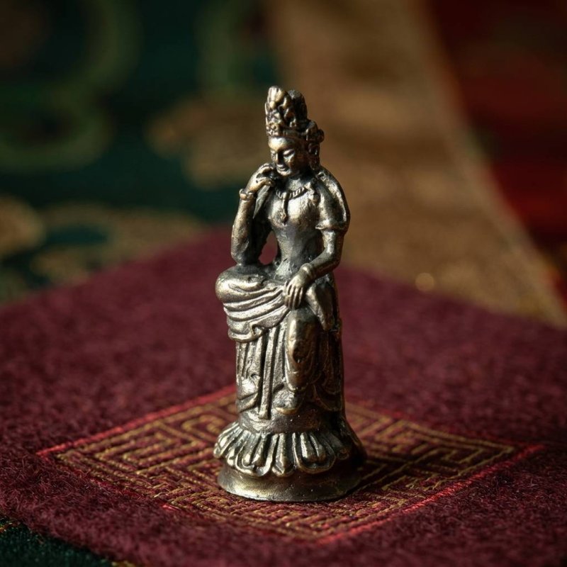 画像1: ミニ仏像　弥勒菩薩（仏像） (1)